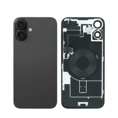 Back Glass with Wireless (NFC) and MagSafe for iPhone 16 Black Premium