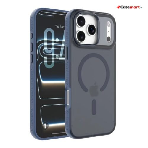 Clear Magnetic Shockproof Case iPhone 17 Pro Max Blue