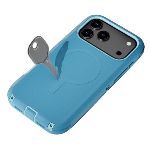(Adventure) iPhone 17 Pro Heavy Duty MagSafe Case – Light Blue