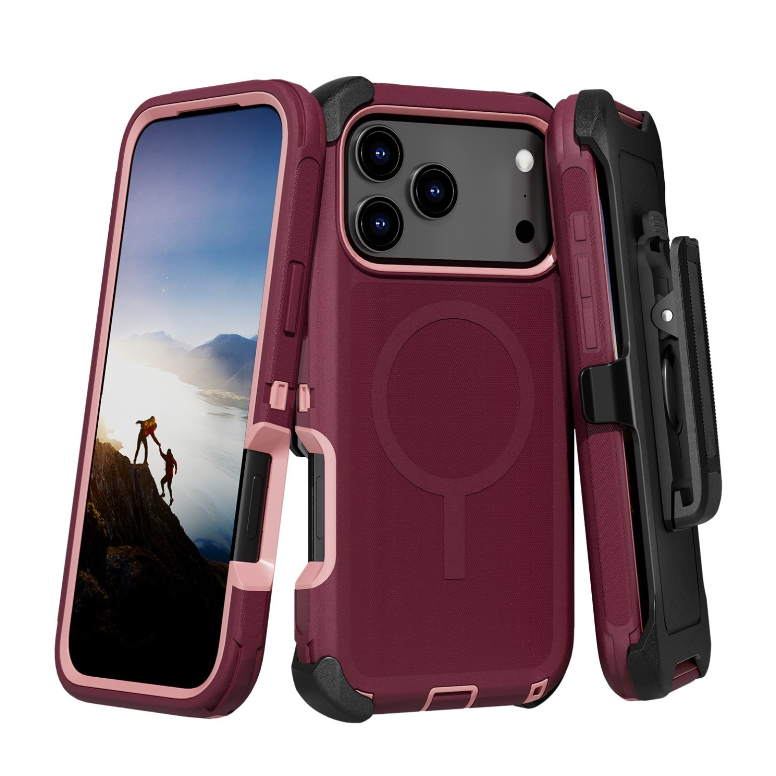 (Adventure) iPhone 17 Pro Max Heavy Duty MagSafe Case – Burgundy