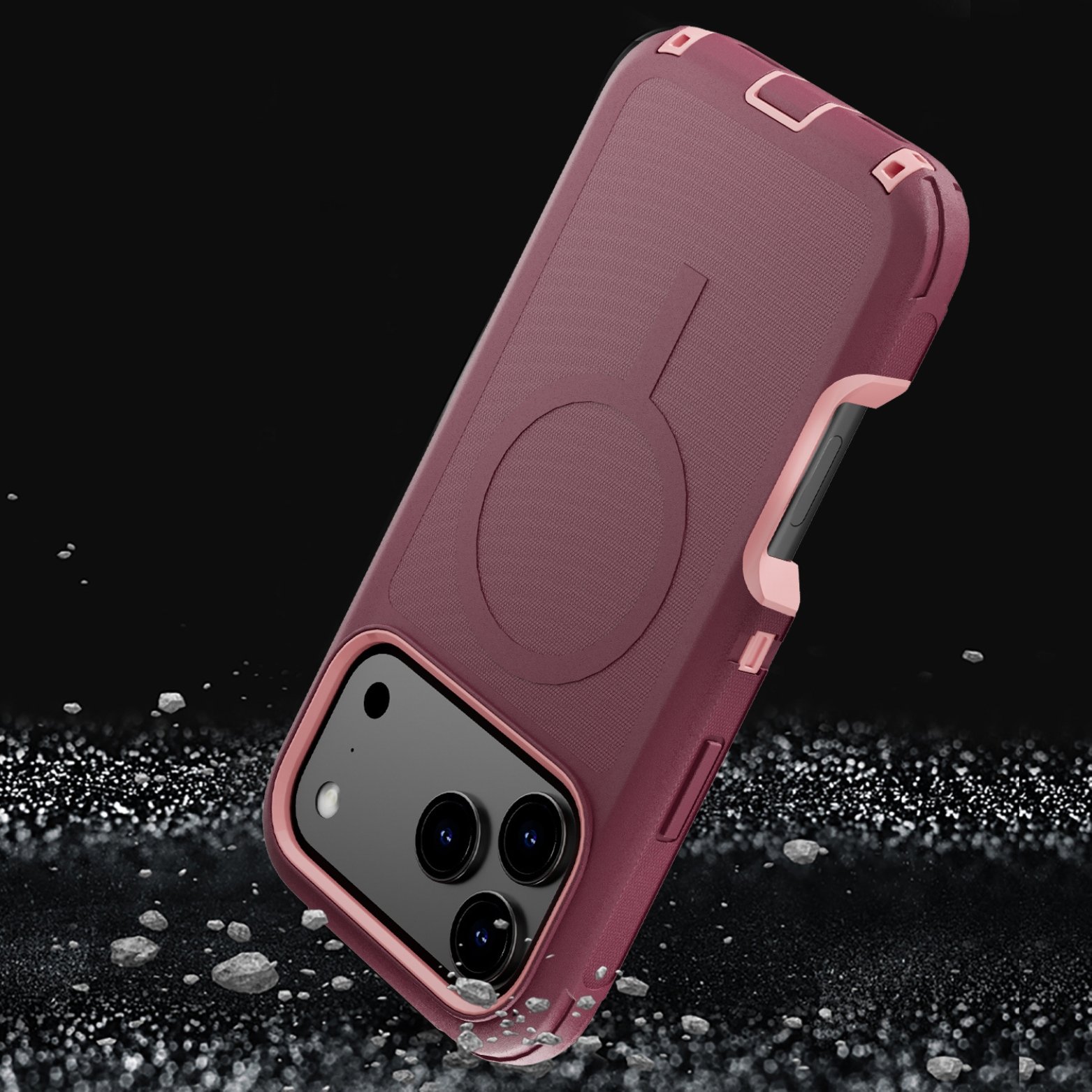 (Adventure) iPhone 17 Pro Max Heavy Duty MagSafe Case – Burgundy - Image 5