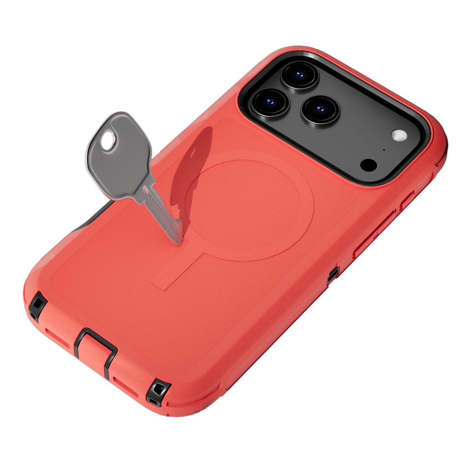 (Adventure) iPhone 17 Pro Max Heavy Duty MagSafe Case – Coral Red - Image 5