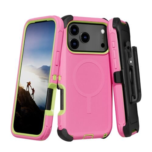 (Adventure) iPhone 17 Pro Max Heavy Duty MagSafe Case – Pink