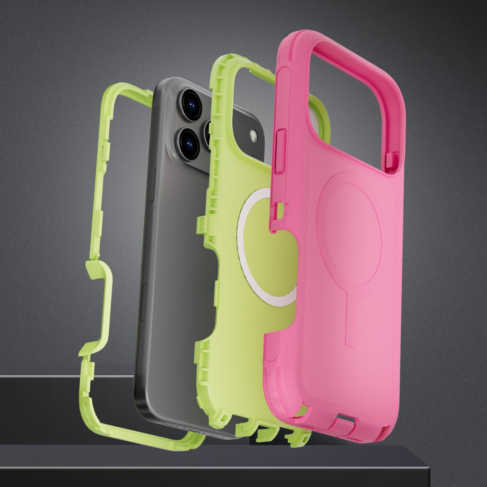 (Adventure) iPhone 17 Pro Heavy Duty MagSafe Case – Pink - Image 6
