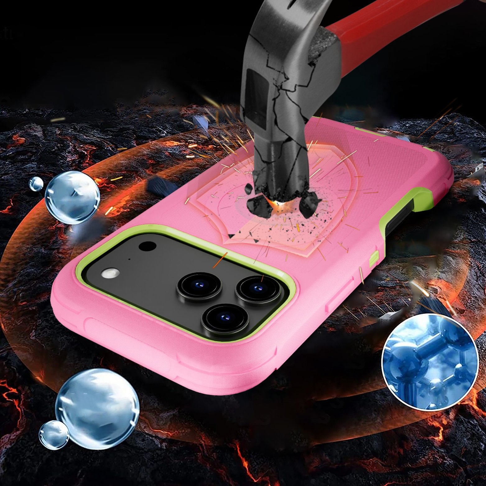 (Adventure) iPhone 17 Pro Heavy Duty MagSafe Case – Pink - Image 2