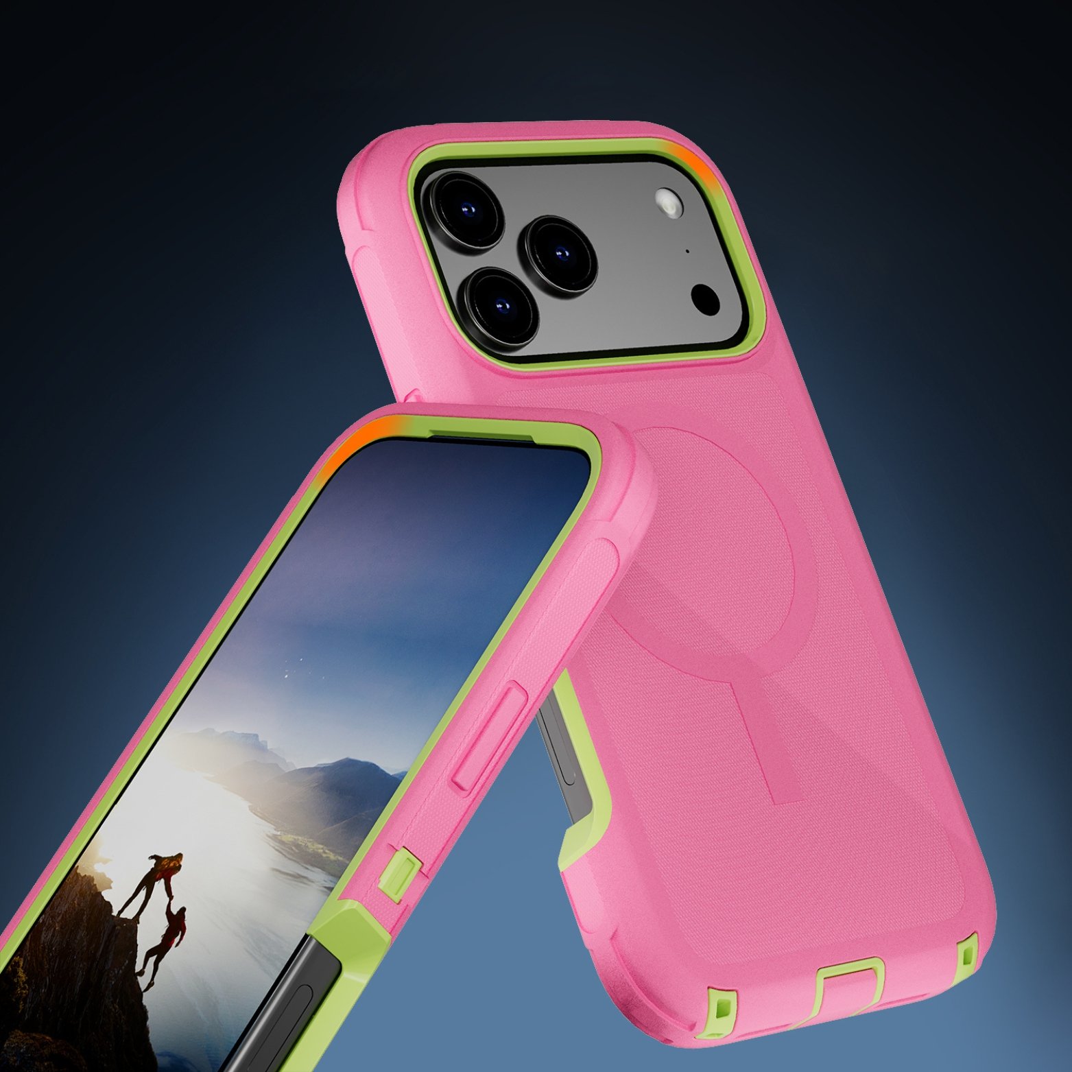 (Adventure) iPhone 17 Pro Heavy Duty MagSafe Case – Pink - Image 4