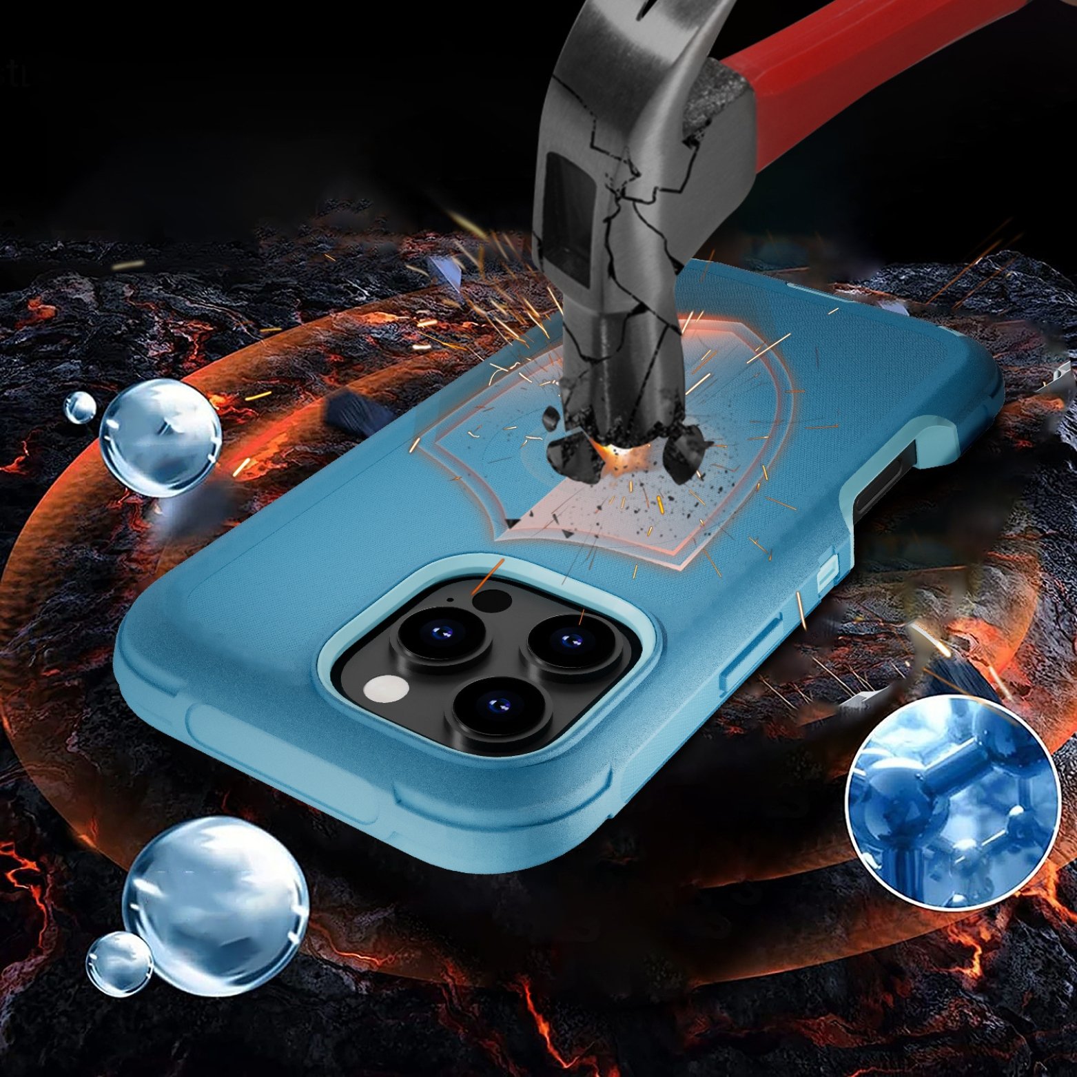 (Adventure) iPhone 13 Pro Heavy Duty MagSafe Case – Sky Blue - Image 2
