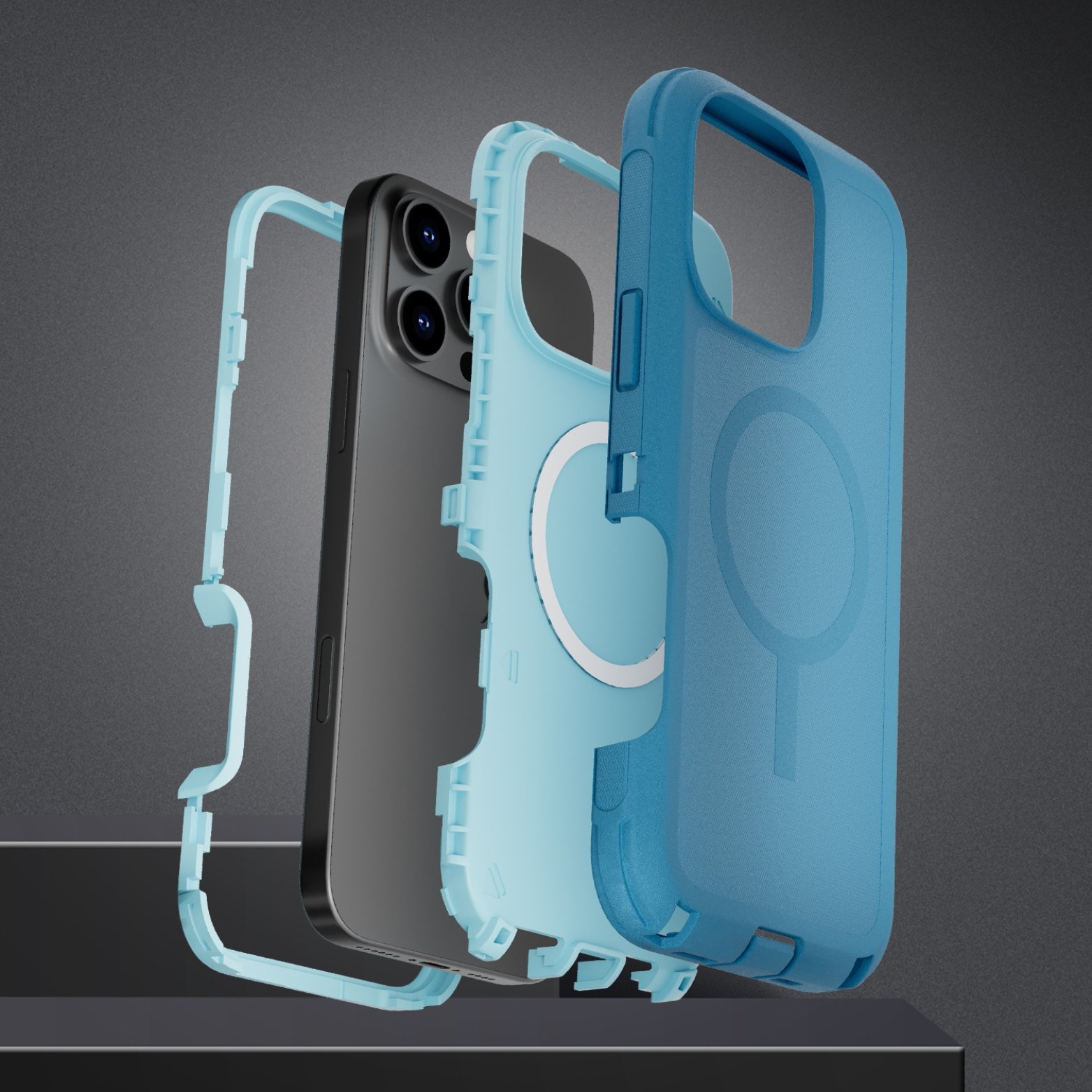(Adventure) iPhone 17 Heavy Duty MagSafe Case – Sky Blue - Image 2