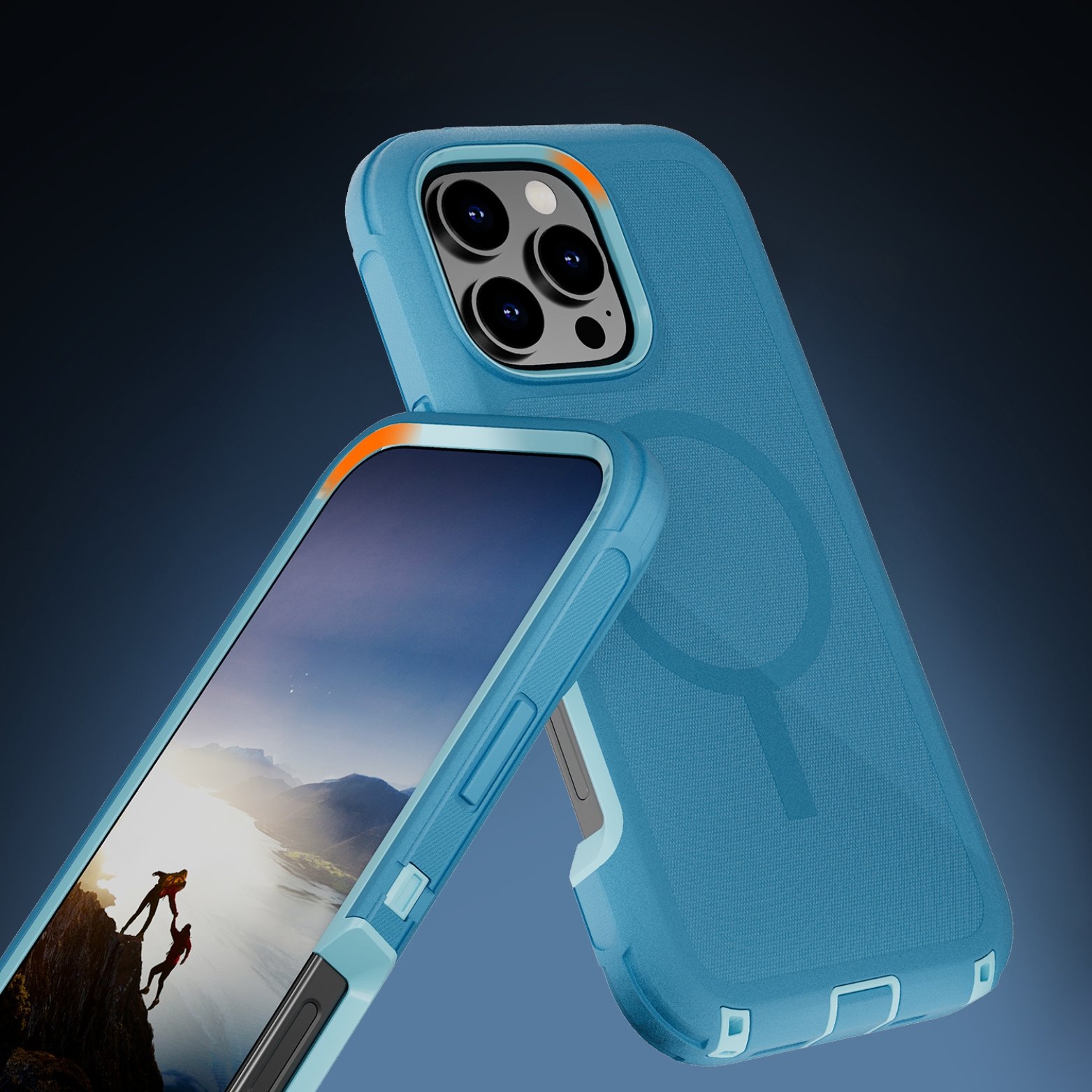 (Adventure) iPhone 17 Heavy Duty MagSafe Case – Sky Blue - Image 3