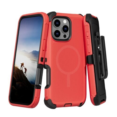 (Adventure) iPhone 17 Heavy Duty MagSafe Case – Red