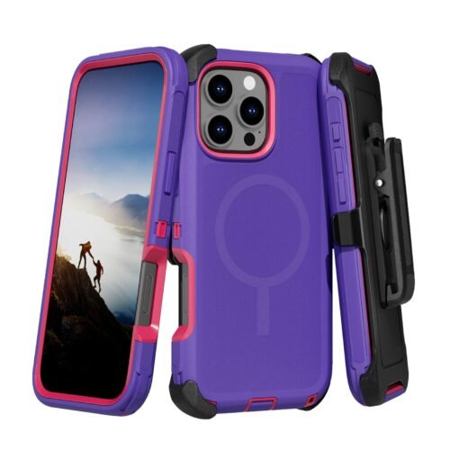 (Adventure) iPhone 13 Pro Heavy Duty MagSafe Case – Purple