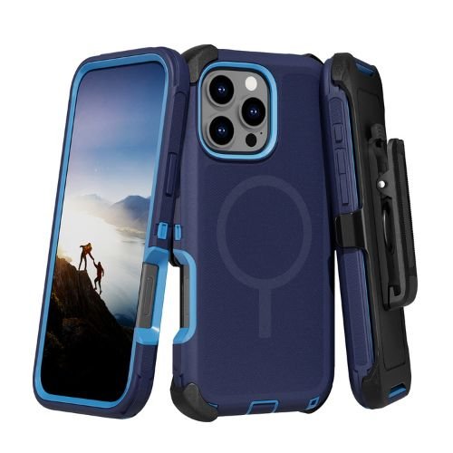 (Adventure) iPhone 13 Pro Heavy Duty MagSafe Case – Dark Blue/Green