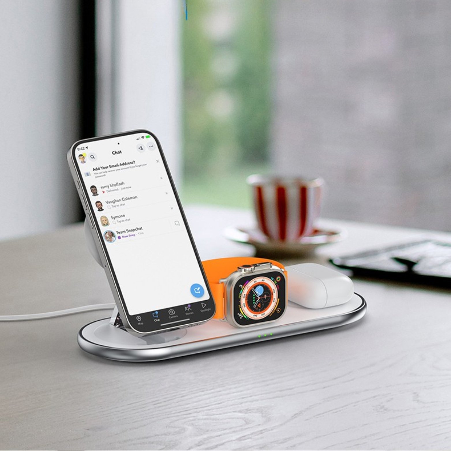 Qi2 3-in-1 Magnetic Wireless Charging Station Foldable Fast Charger Stand - Image 4