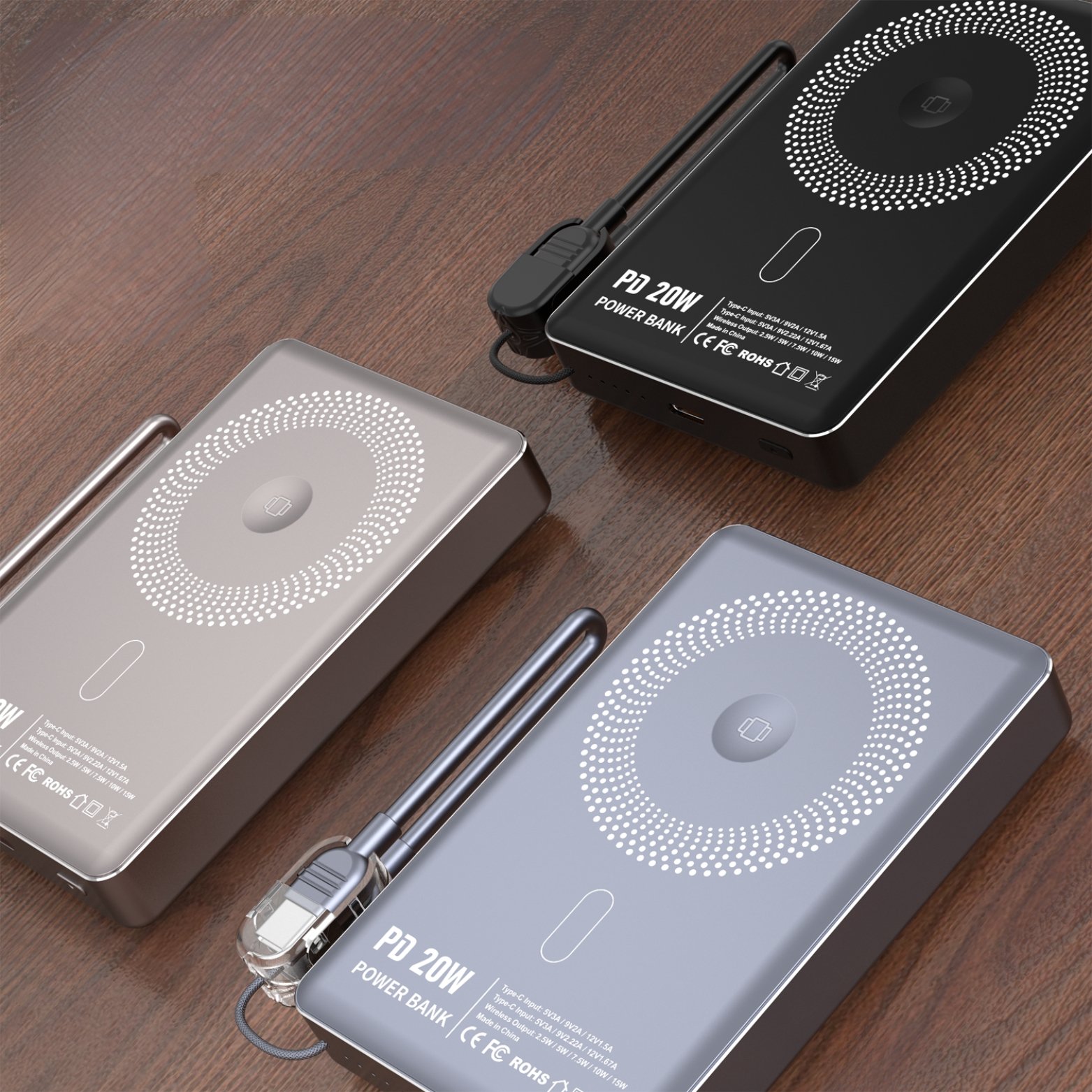 20,000 mAh A46 Plus Magnetic Wireless Power Bank 20W Fast Charging Stand - Image 5