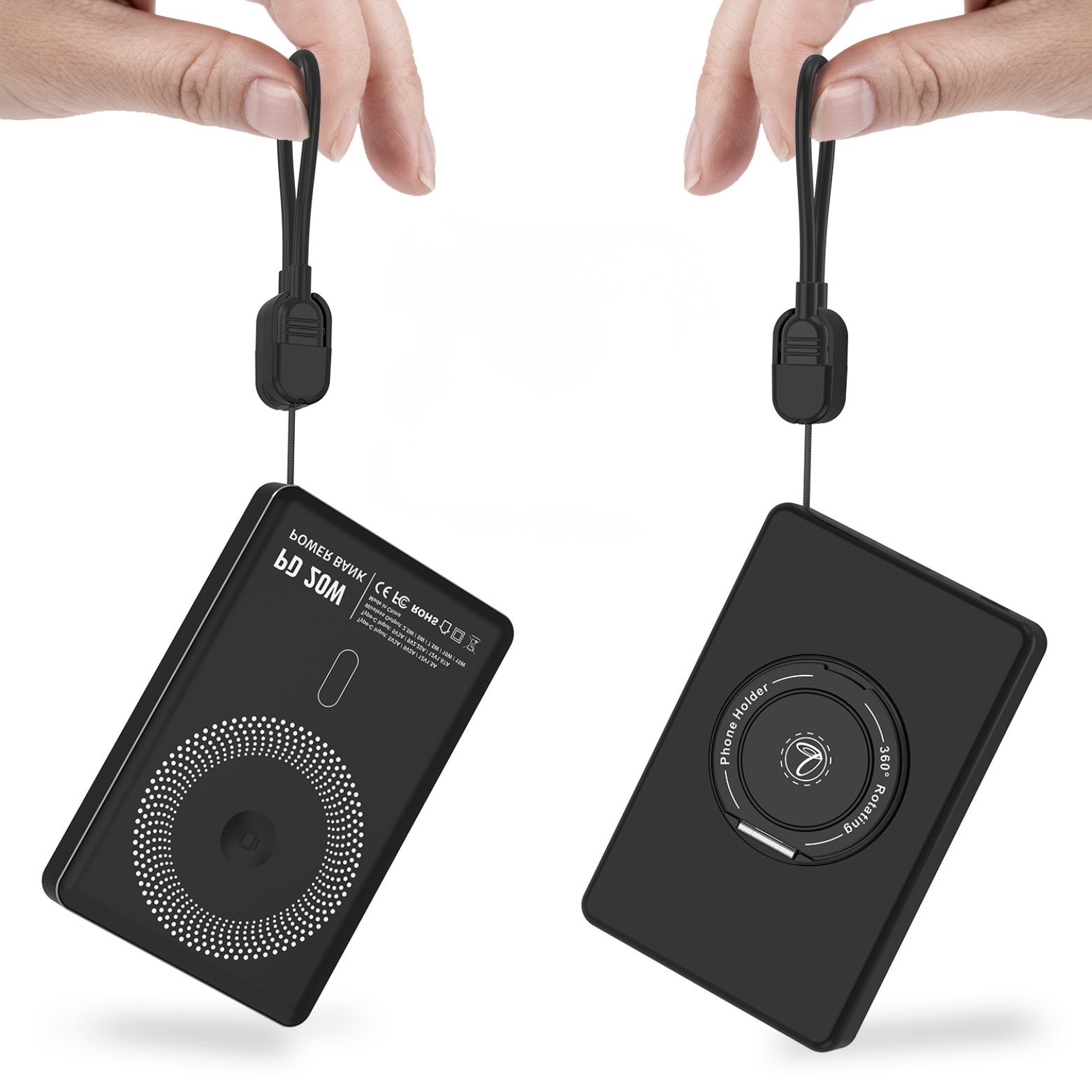 20,000 mAh A46 Plus Magnetic Wireless Power Bank 20W Fast Charging Stand - Image 3