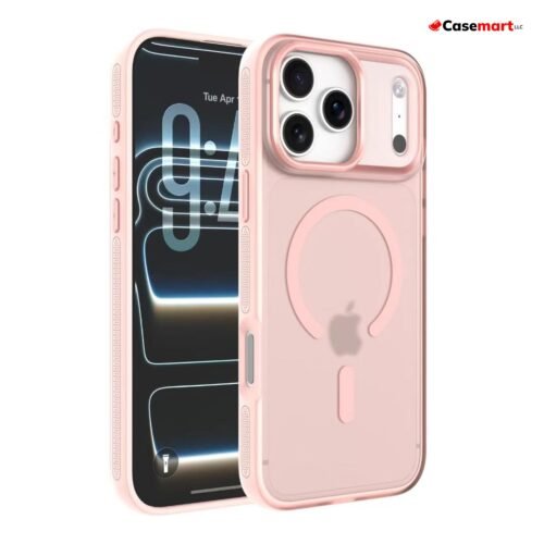 Clear Magnetic Shockproof Case iPhone 17 Pro Max Pink