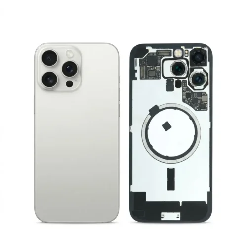 Back Glass with Wireless MagSafe for iPhone 16promax – White Titanium