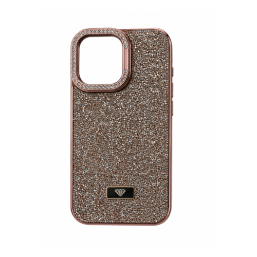 iPhone 16 Pro Max Premium Glitter Crystal Case – Rose Gold
