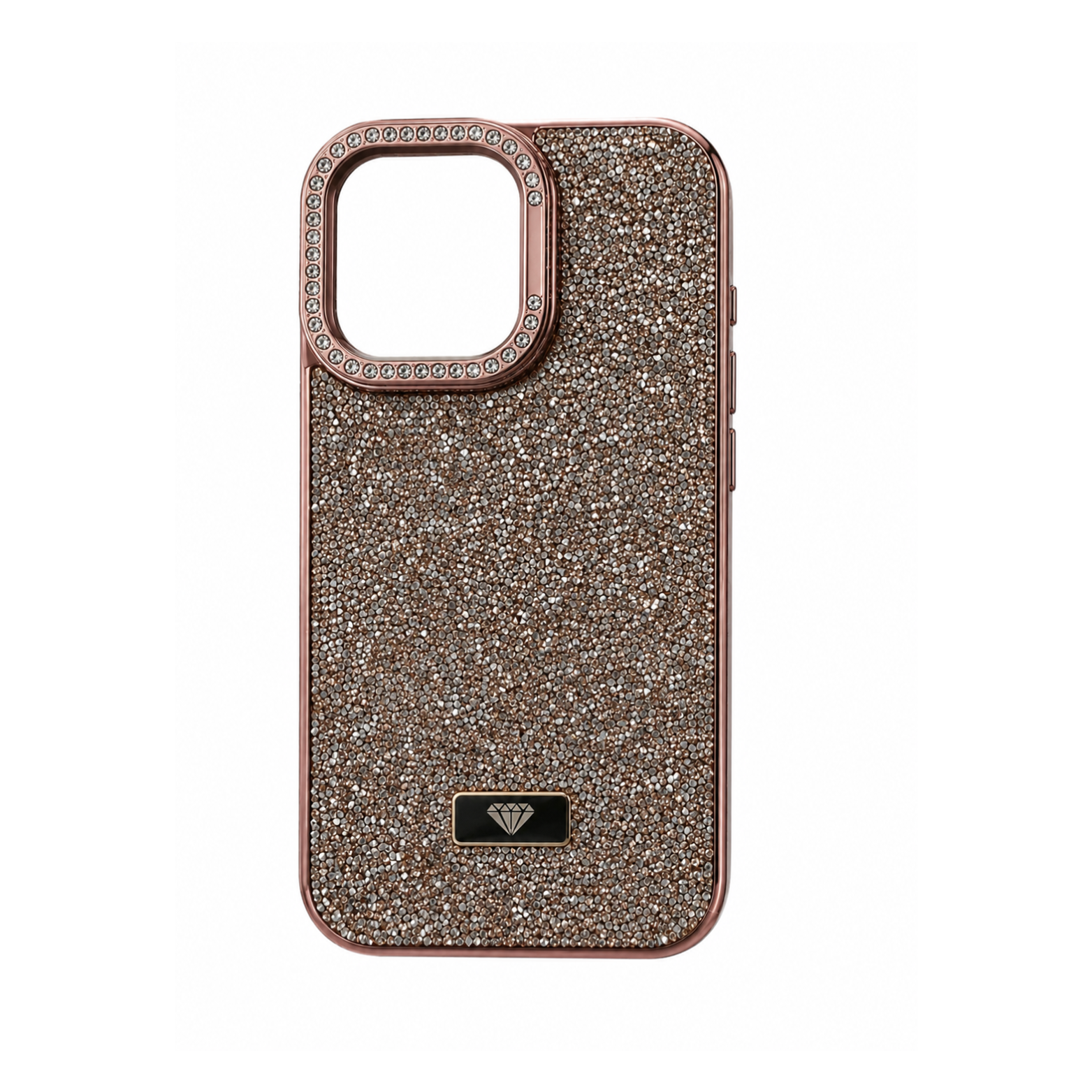 iPhone 16 Pro Max Premium Glitter Crystal Case - Rose Gold