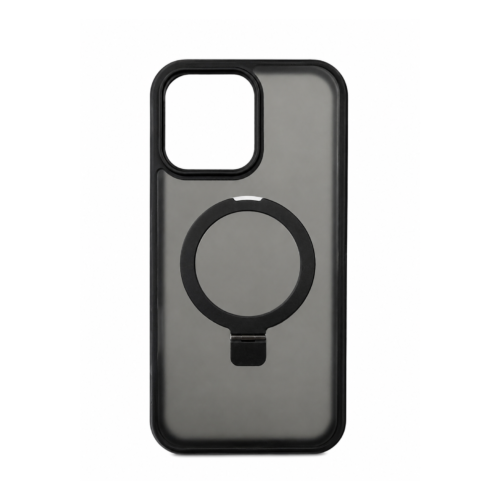 iPhone 16 Pro Max Magnetic Ring Stand Case – Matte Black