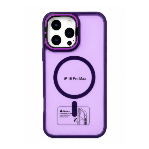 iPhone 16 Pro Max Frosted Magnetic Case – Purple