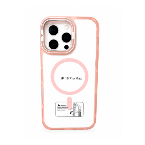 iPhone 16 Pro Max Frosted Magnetic Case – Pink