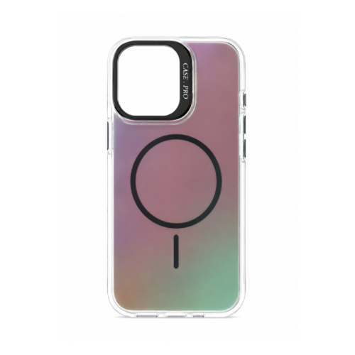 iPhone 14 Pro Transparent Gradient MagSafe Case – Aurora Black