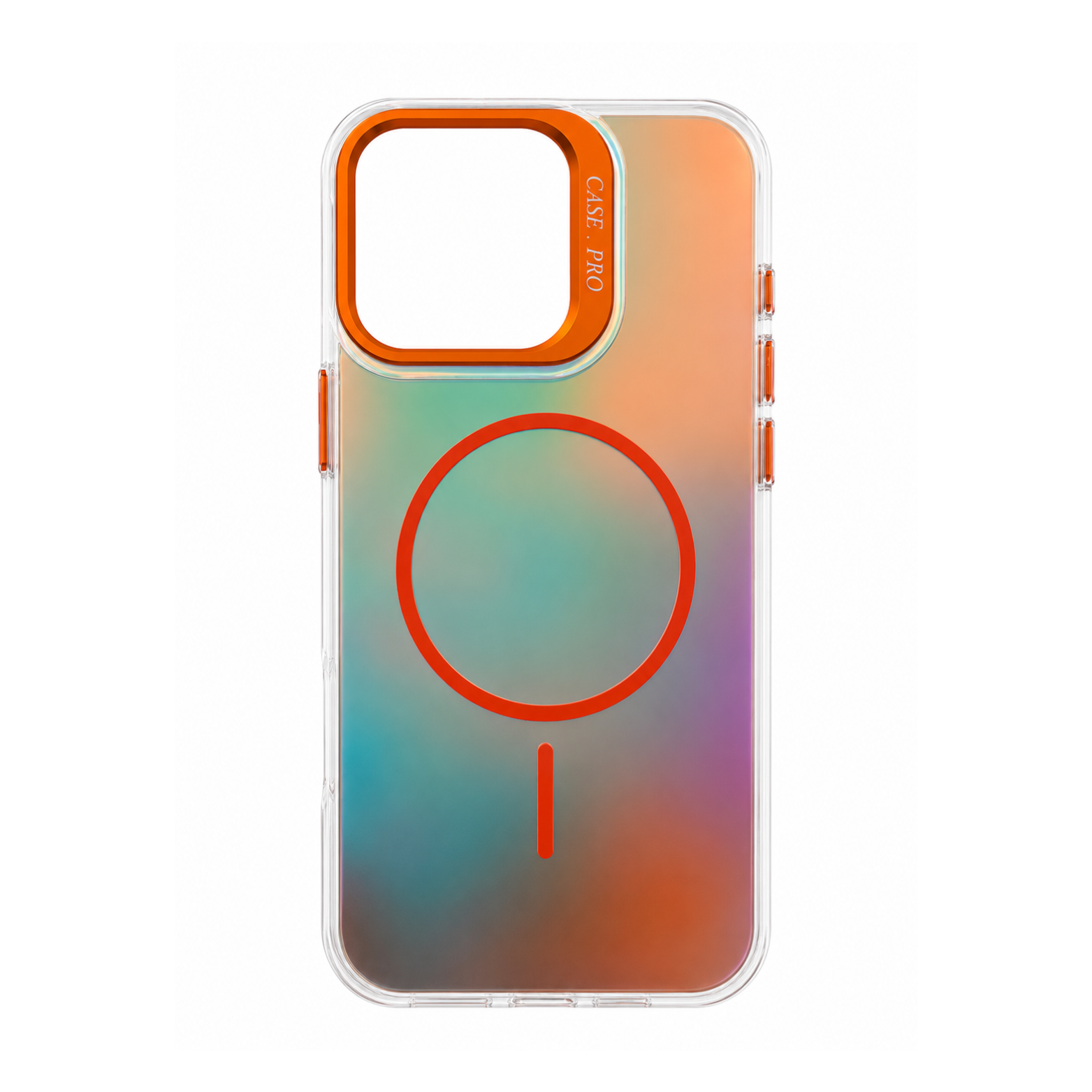 iPhone 14 Pro Transparent Gradient MagSafe Case - Sunset Orange