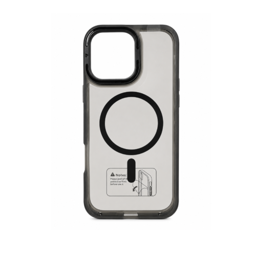 iPhone 16 Pro Max Clear MagSafe Case – Smoke Black