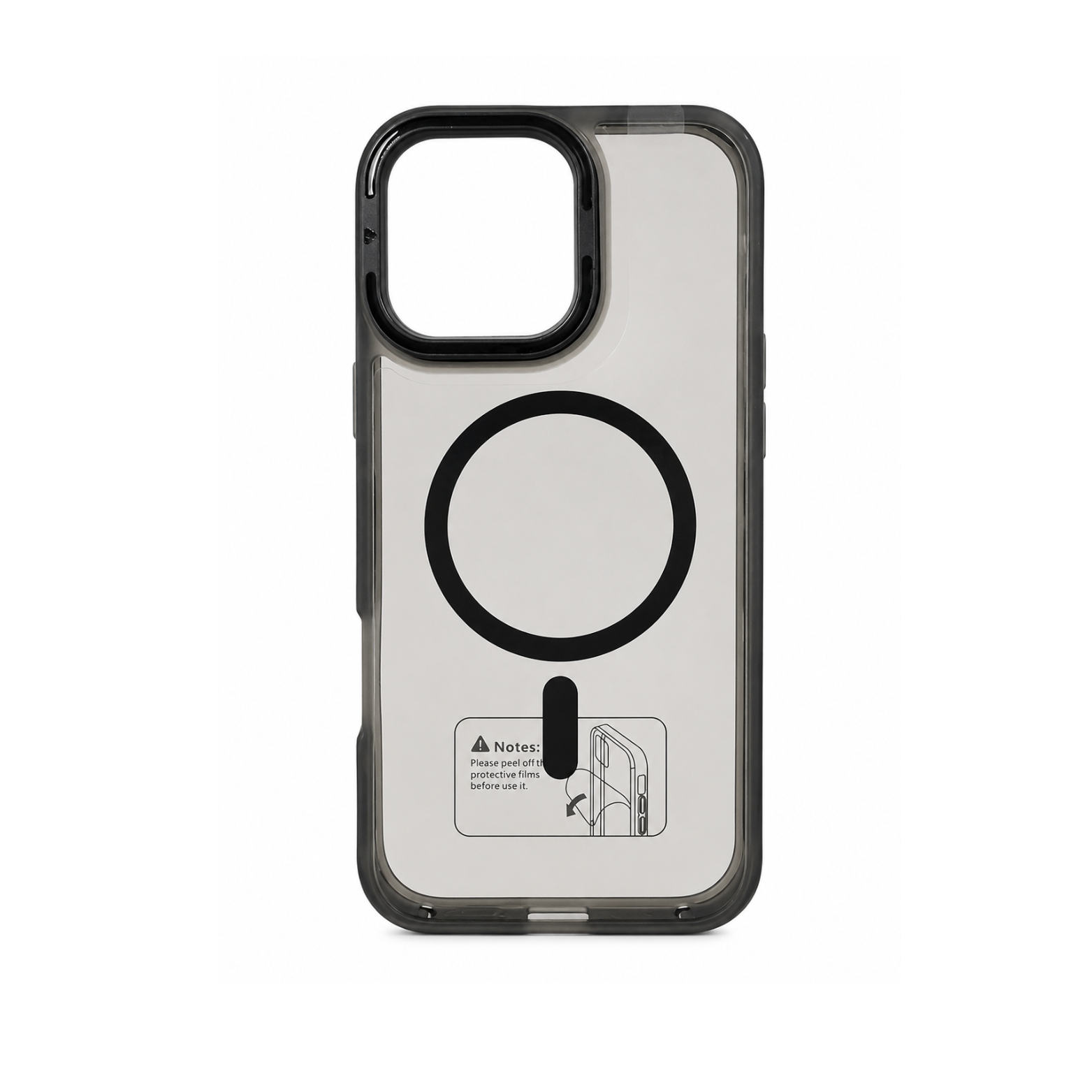 iPhone 16 Pro Max Clear MagSafe Case - Smoke Black