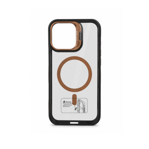 iPhone 14 Pro Clear MagSafe Case with Camera Stand – Titanium Bronze