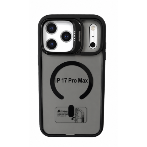 iPhone 17 Pro Magnetic Case-Smoke Gray with Black