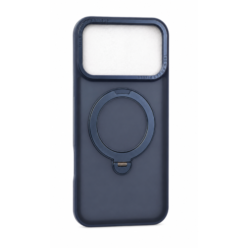 iPhone 17 Pro Magnetic Ring Stand Case- Matte Navy Blue