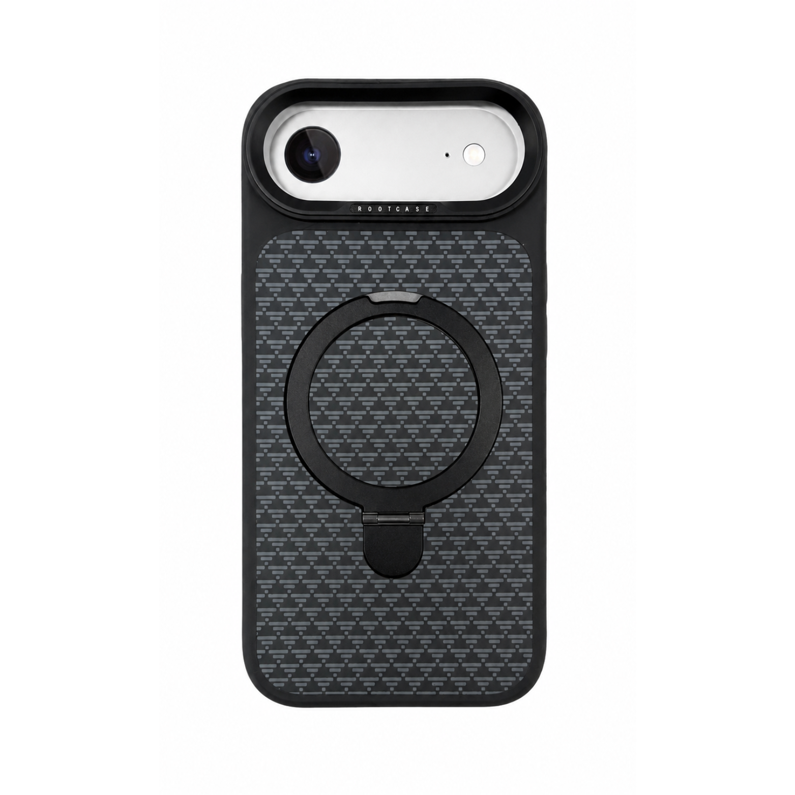 iPhone 17 Air Magnetic Ring Stand Pattern Case- Charcoal Black
