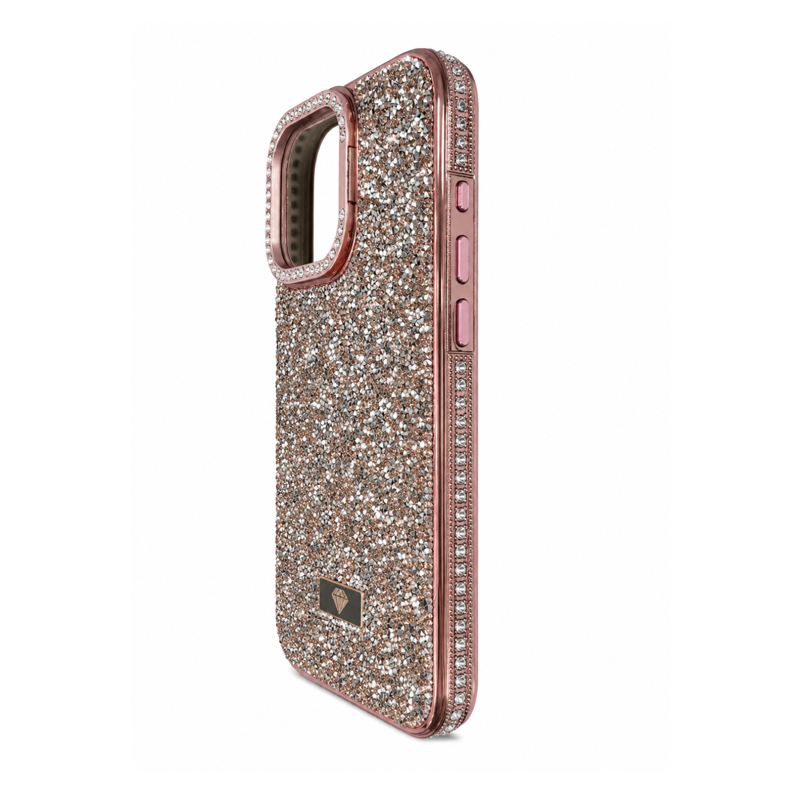 iPhone 16 Pro Max Premium Glitter Crystal Case - Rose Gold - Image 4