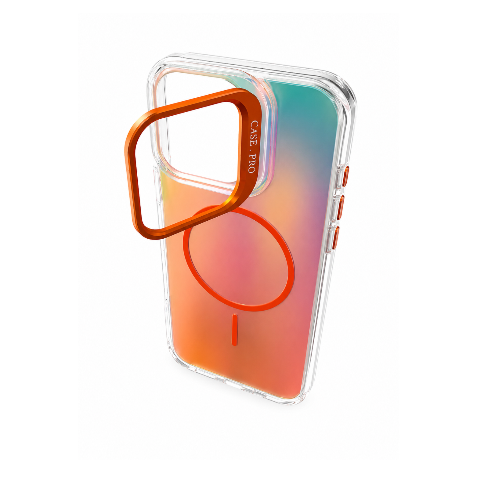 iPhone 14 Pro Transparent Gradient MagSafe Case - Sunset Orange - Image 4