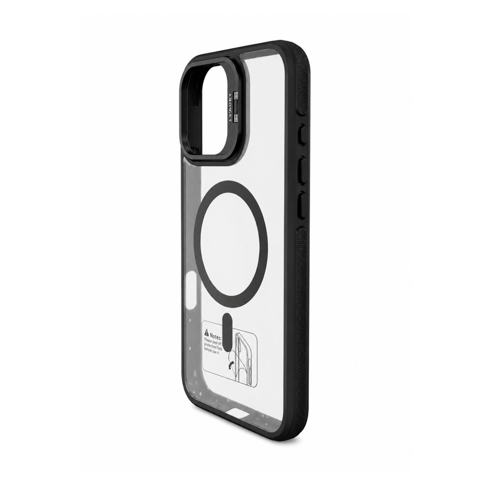 iPhone 14 Pro Clear MagSafe Case with Camera Stand - Titanium Black - Image 4