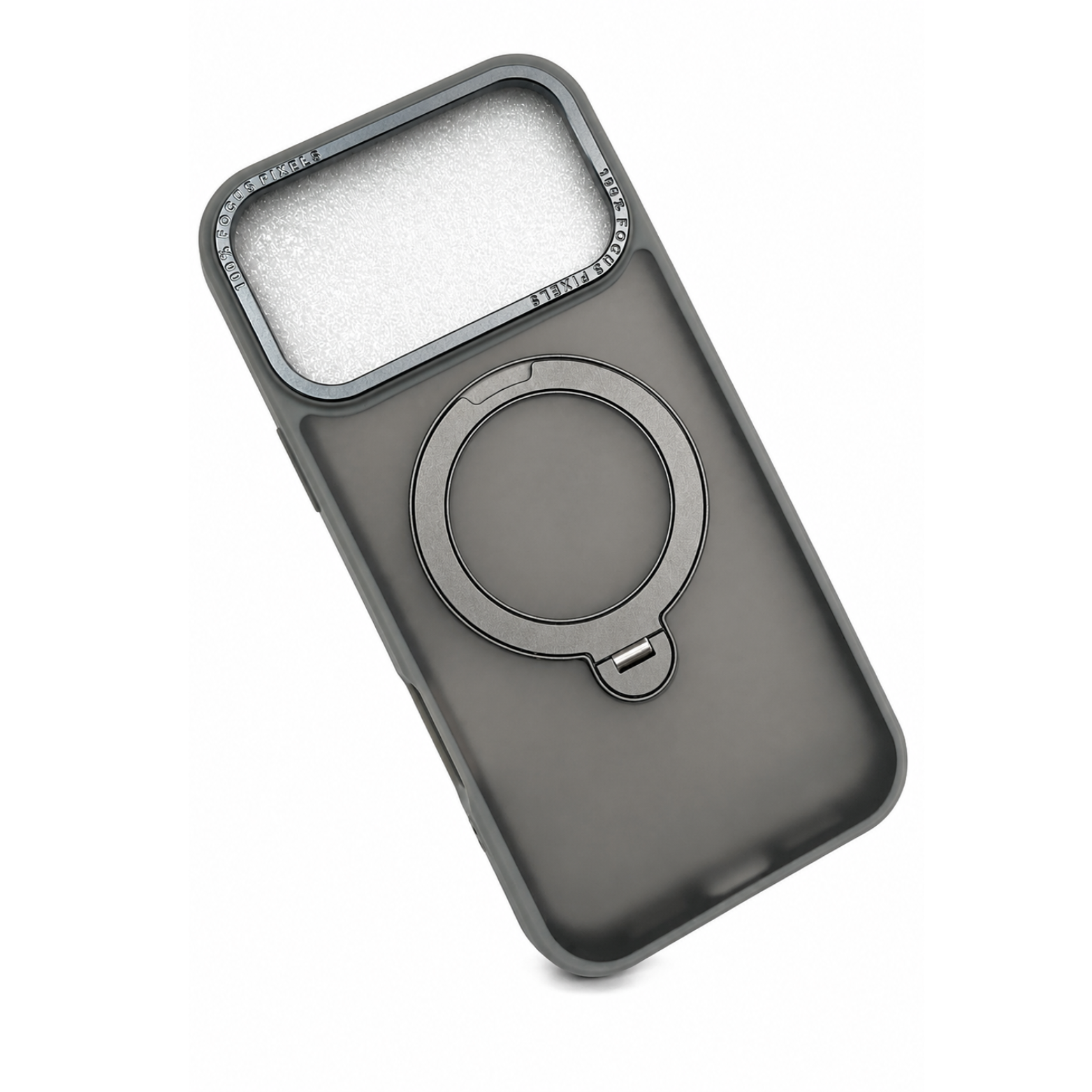 iPhone 17 Pro Frosted Magnetic Ring Stand Case-Graphite - Image 2