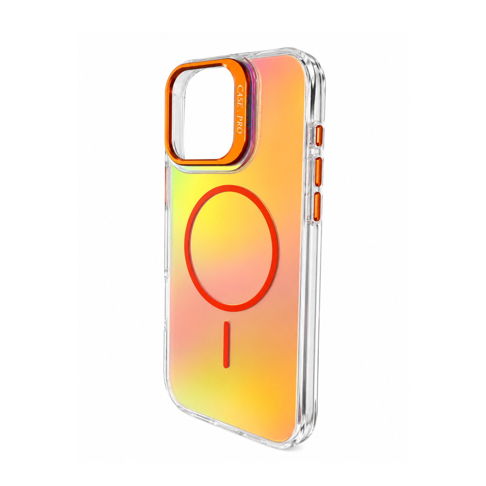 iPhone 14 Pro Transparent Gradient MagSafe Case - Sunset Orange - Image 3