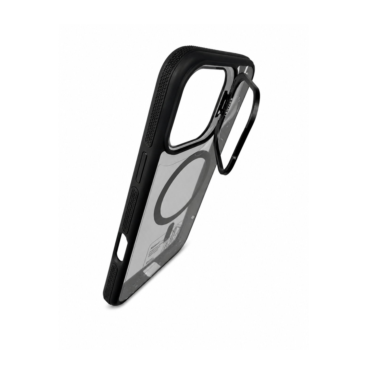 iPhone 14 Pro Clear MagSafe Case with Camera Stand - Titanium Black - Image 2