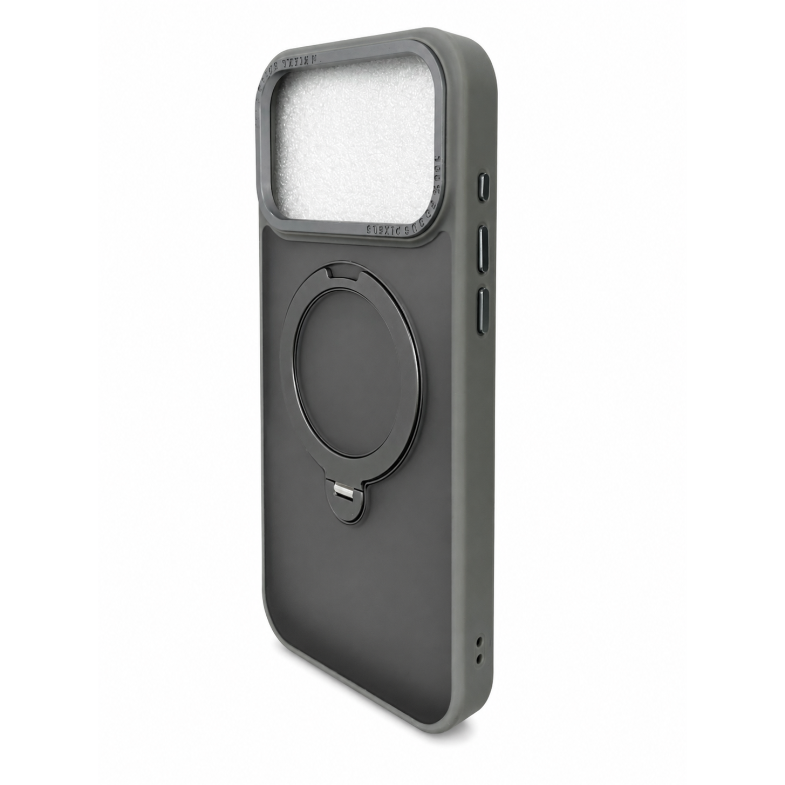 iPhone 17 Pro Frosted Magnetic Ring Stand Case-Graphite - Image 3