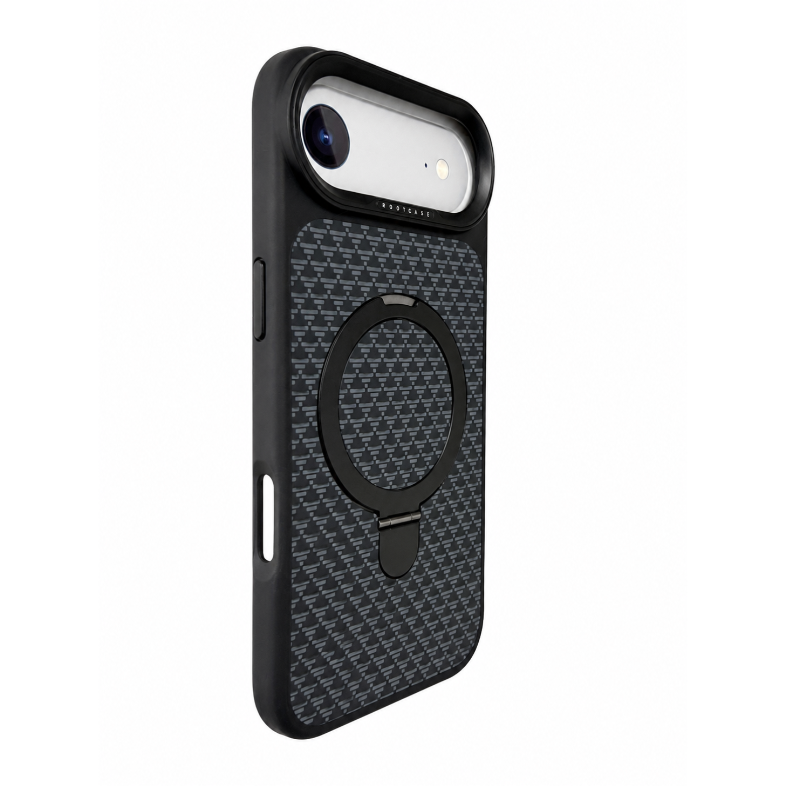 iPhone 17 Air Magnetic Ring Stand Pattern Case- Charcoal Black - Image 2