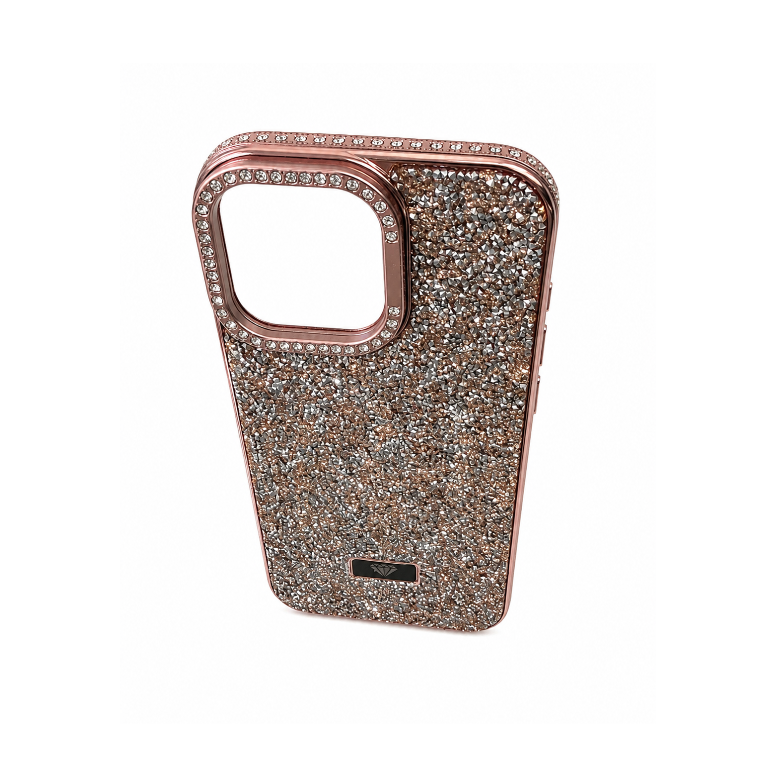 iPhone 16 Pro Max Premium Glitter Crystal Case - Rose Gold - Image 3