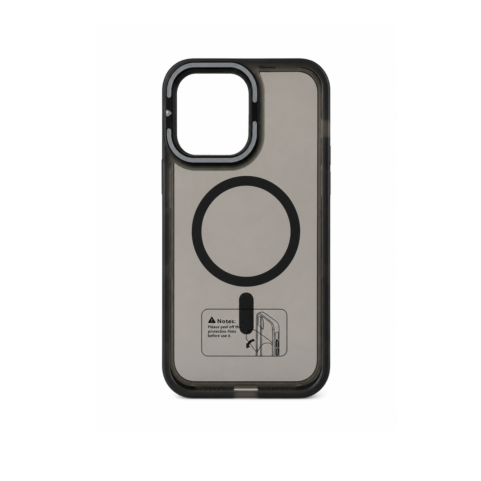 iPhone 13 Pro Max Clear MagSafe Camera Ring Kickstand Case - Smoke Gray