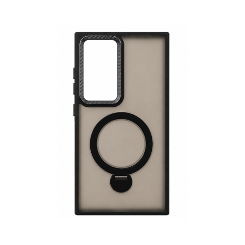 Samsung Galaxy S24 Ultra Frosted MagSafe Ring Stand Case – Midnight Black