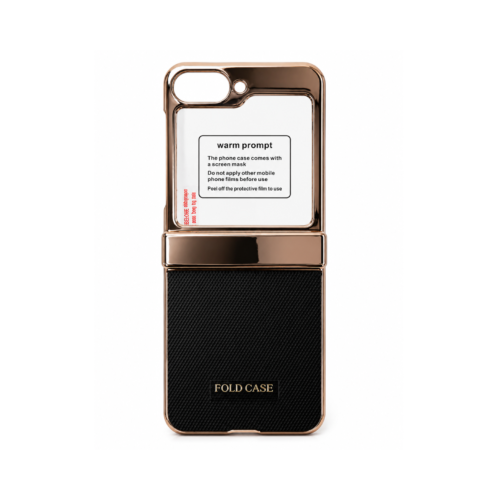 Samsung Galaxy Z Flip 6 Electroplated Armor Case – Rose Gold Black