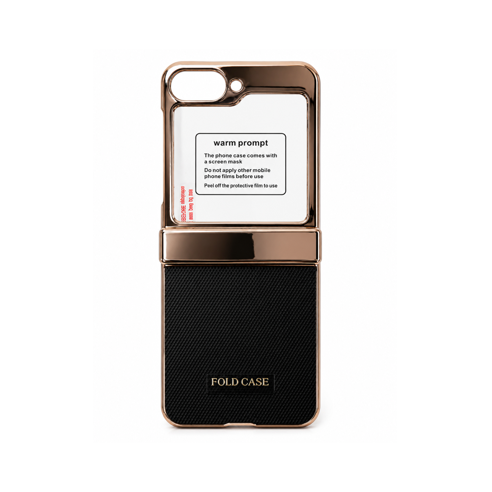 Samsung Galaxy Z Flip 7 Electroplated Armor Case - Rose Gold Black