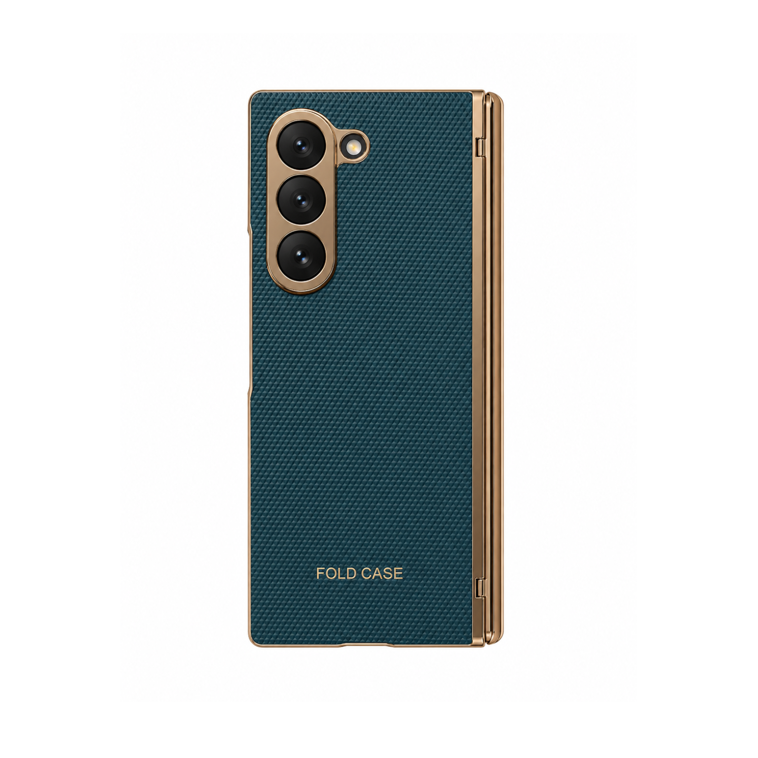 Samsung Galaxy Z Fold 6 Electroplated Armor Case - Ocean Blue Gold