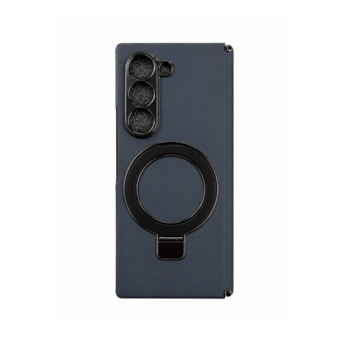 Samsung Galaxy Z Fold 7 Magnetic Ring Stand Case – Navy Blue
