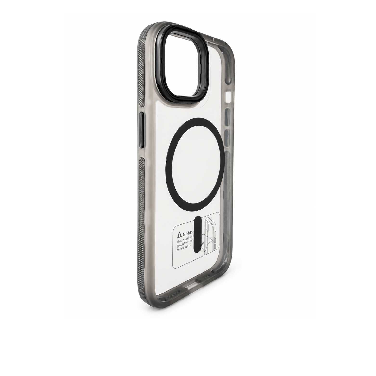 iPhone 14 Plus MagSafe Camera Ring Stand Case - Black - Image 4